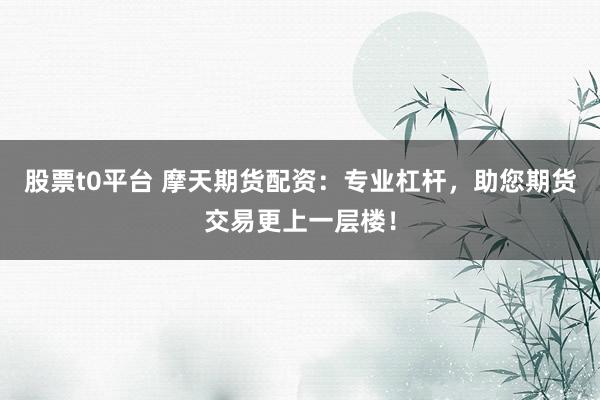 股票t0平台 摩天期货配资：专业杠杆，助您期货交易更上一层楼！