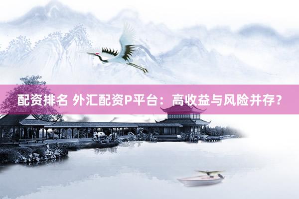 配资排名 外汇配资P平台：高收益与风险并存？